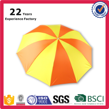 21"x8 Panels Manual Open Promotional Wholesale for Travel Orange and Yellow Cheap Rain 3 fold Umbrella With Customer Logo